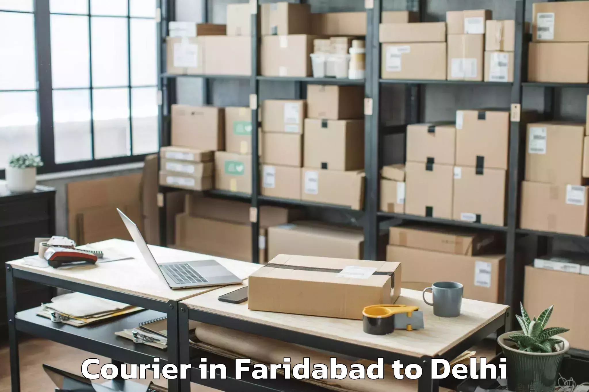 Faridabad to Naraina Courier Booking